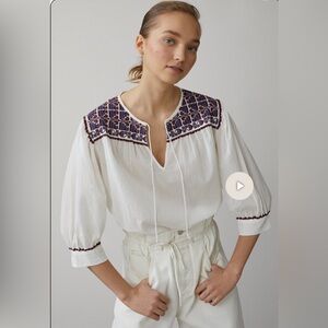 🩷 CLOSED Teri Embroidered Top - Ivory 🩷